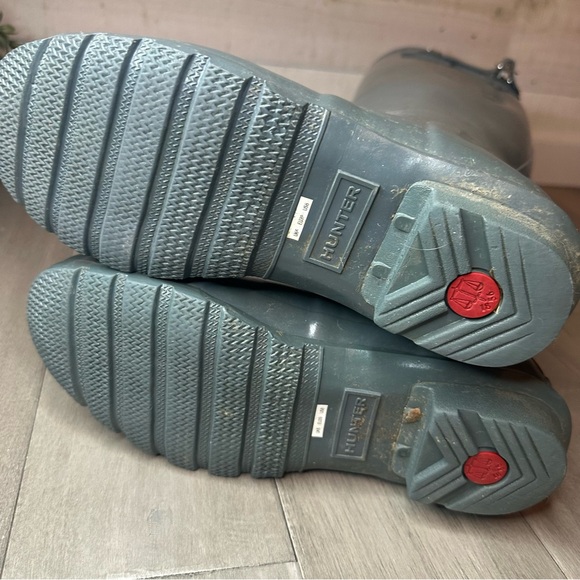 Hunter Original Tall Gloss Rain Boots Grey Women’s 8 (run large) - Picture 6 of 9